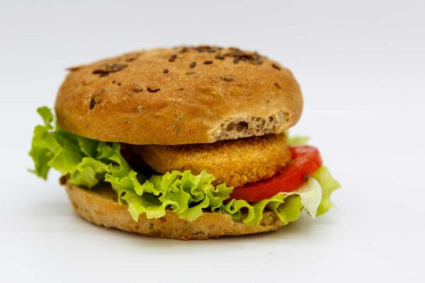 Vegan sandwich with vegan cutlet of Il Ristoro dello Sciatore